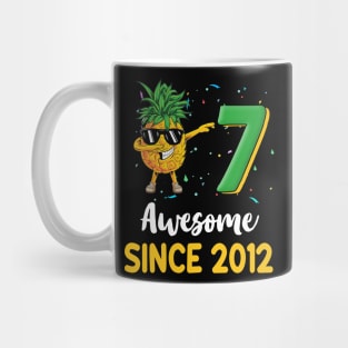 7th Birthday Pineapple Dabbing 7 Years Old Mug